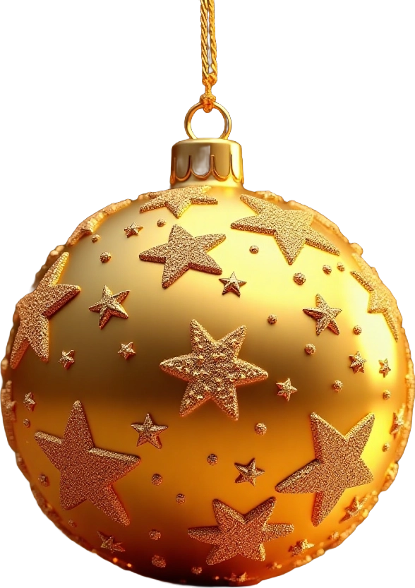 Golden Christmas Ornament